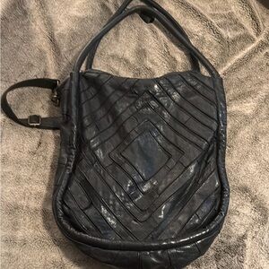 Chic Black Leather Handbag